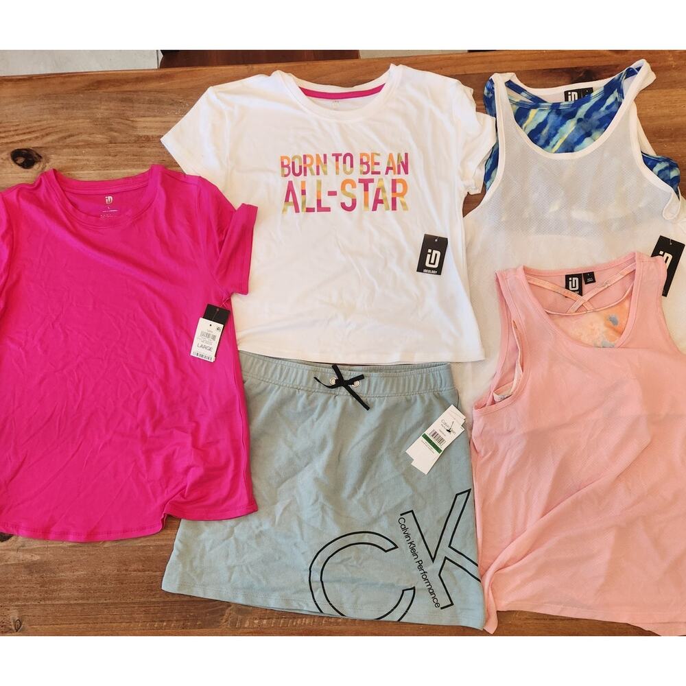 NWT Girls Activewear Calvin Klein Ideology 5 Piece Bundle L